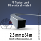 Fil débroussailleuse carré Titanium gris. 2,5 mm x 64 m. Coque